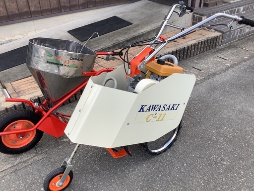 お茶農家さん必見‼️使用少‼️クランクカルチ・肥料散布器セット‼️耕運機・管理機・農業機械
