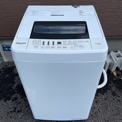 ハイセンス　縦型洗濯機　4.5k