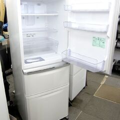 335L 3ドア冷蔵庫 三菱 2018年製 MR-C34C-W 自動製氷付き ホワイト 白