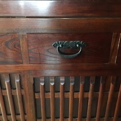 引越しに伴い断捨離●水屋箪笥/食器棚●欅無垢材