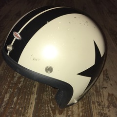 白×黒ヘルメット　ジェットヘル
