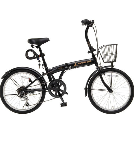 ほぼ未使用 組立済 キャプテンスタッグ 折り畳み自転車