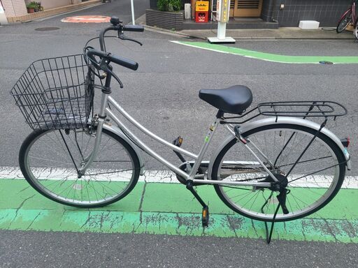 自転車　26インチ　ココナッツ　COCONUT　シルバー　ギア無し　I031