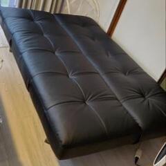 ニトリ合皮ソファベッド(Nシールド マークスBM BK)

