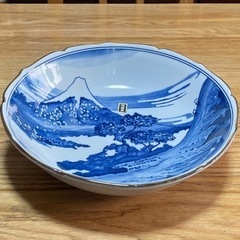西峰窯 大皿 大鉢 富士山 25㎝皿 昭和レトロ