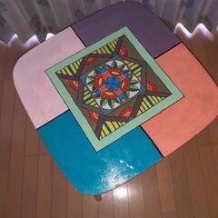 Square shape kid's table repaint...