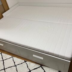 【1000円あげます】IKEA・イケア シングルベッド（引き出す...