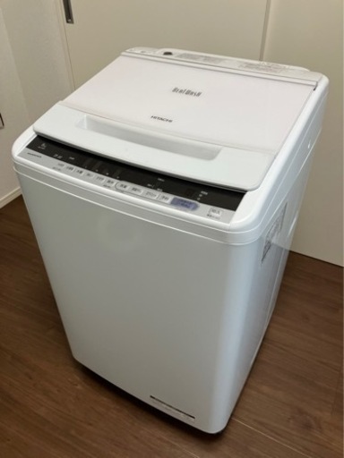 【値下げ！】日立　全自動洗濯機ビートウォッシュ　HITACHI BW-V80C(W)