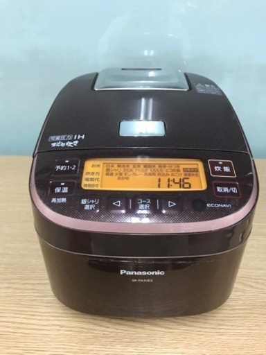 取引場所　南観音　ロ  2207-337   Panasonic/パナソニック　SR-PA10E3   可変圧力IHジャー炊飯器