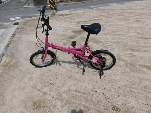 引き取り限定　１６インチ折り畳み自転車　５段変速　中古