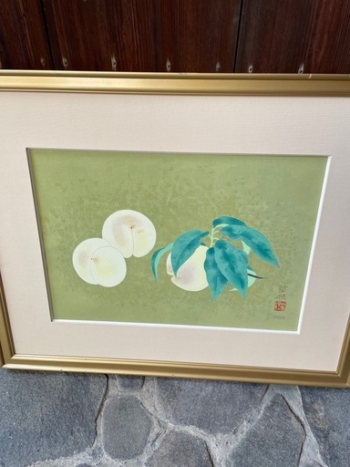 木版画 山口華楊 水密桃