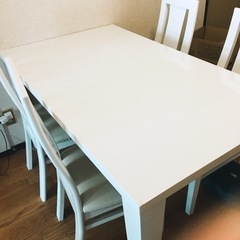 ダイニングテーブル　セット　ホワイト