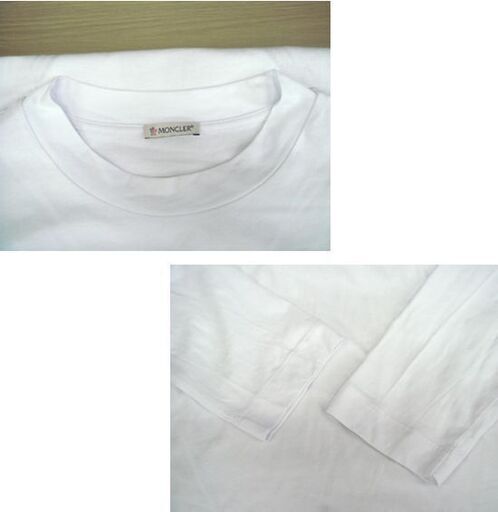 MONCLER BIG ロゴ ロングスリーブ Tシャツ 長袖 ホワイト XL