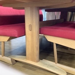 飛騨産業 ダイニング4点セット テーブル:ナラ材 ベンチ・チェア:オーク材