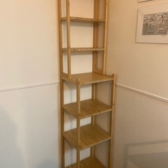 IKEA竹製シェルフ　木製ラック　