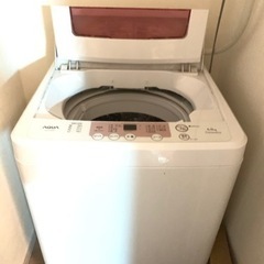 【無料】AQUA 洗濯機 6.0kg