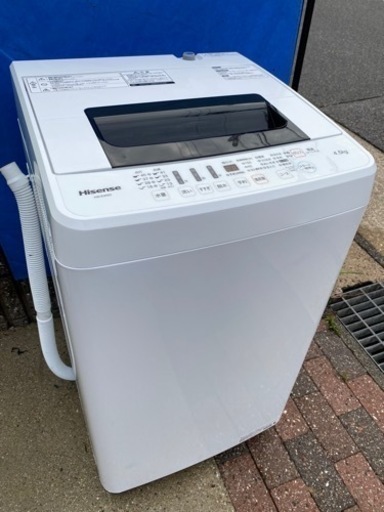 お薦め品‼️分解洗浄済み‼️美品‼️ハイセンス洗濯機4.5kg 2019年