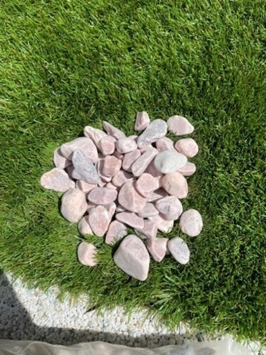 化粧砂利　ピンク　20袋分　丸石　外構　庭 化粧砂利 ピンク 20袋分 丸石 外構 庭