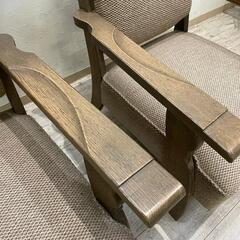 【全国発送可能！】神戸洋家具【 オークショップ富屋 】高級1人掛けソファ 2脚セット オーク無垢材