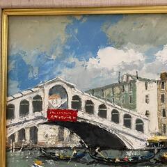 【全国発送可能！】斎藤要作 『リアルト橋』47×38cm 油彩画 