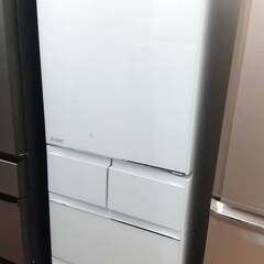 ?ガラストップ?MITSUBISHI 455L 冷蔵庫 MR-B46A-W 三菱 ガラストップ 