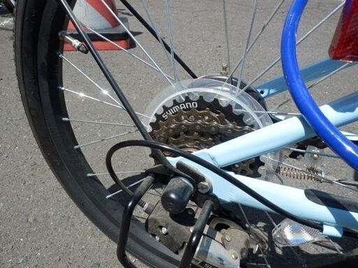 折りたたみ自転車 折りたたみ 自転車 水色 20インチ 6段変速 E-STYLE 