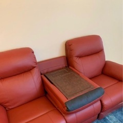 美品　3人掛けリクライニングソファ