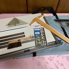 製図用品　一式　製図板　テンプレート　ブラシ　T定規　 三角定規　三角スケール　勾配定規