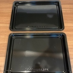 HITACHI MRO-W1X 黒皿　2枚