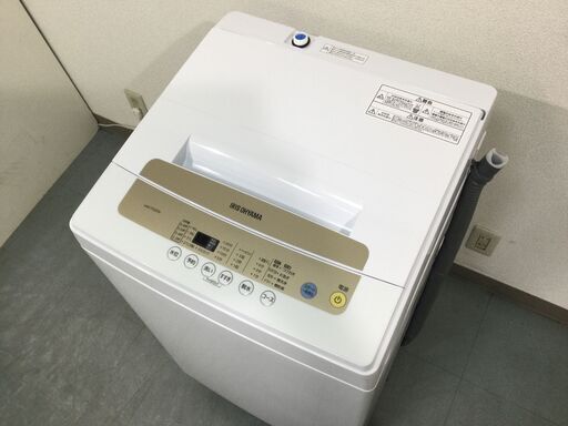 （9/4受渡済）JT4759【IRISOHYAMA/アイリスオーヤマ 5.0㎏洗濯機】美品 2021年製 IAW-T502EN 家電 洗濯 全自動洗濯機 簡易乾燥機能付
