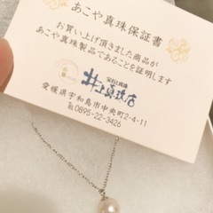 【ネット決済・配送可】アコヤ真珠✖️シルバーネックレス　新品未使...