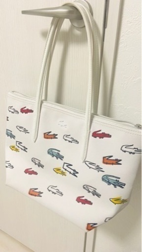 ラコステ ホワイト トートバッグ