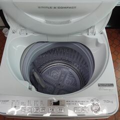 ID 111844 洗濯機 シャープ 7K 2019年製 ES-GE7C