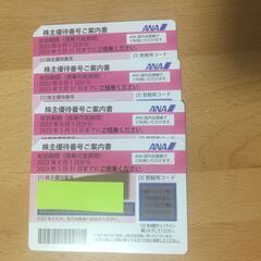 【ネット決済・配送可】ANA株主優待券4枚　23年5月期限