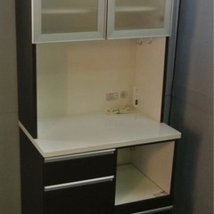NITOR キッチンボード　食器棚　ELAIN-80KB-DBR