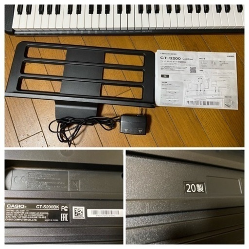 2020年製 カシオ（CASIO）電子キーボード Casiotone CT-S200BK(ブラック) 61鍵盤 軽量＆コンパクト 持ち運びしやすくPOPなデザイン ダンスミュージックモード(07