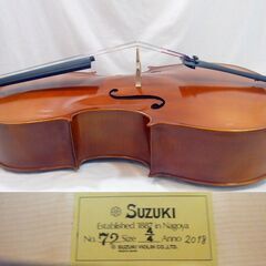 メンテ済み 鈴木バイオリン 美品 4/4 チェロ 2018年 No72 未使用 弓 ケース ほぼ未使用 未使用 弓 ケース 状態良好 新品本体価格52万円弦新品交換済み 状態良好 愛知県清須市 手渡し 試奏可能 全国発送対応 管理K7308