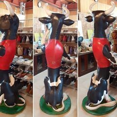 特大 牛のオブジェ 置物 ディスプレイ 看板 ホルスタイン 乳牛 二足歩行　/DJ-1062 1FS