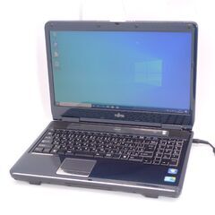 Wi-Fi有 日本製 緑色 ノートパソコン 富士通 AH550/5A 中古良品 Core