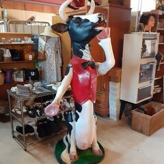 特大 牛のオブジェ 置物 ディスプレイ 看板 ホルスタイン 乳牛 二足歩行　/DJ-1062 1FS