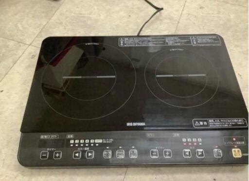 【人気商品】アイリスオーヤマ 2口 IH クッキングヒーター 1400W  IHK-W12P-B リサイクルショップ宮崎屋　佐土原店22.7.12k