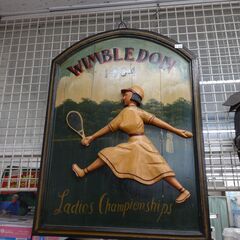 WIMBLEDON ウィンブルドン テニス 木製 看板 プレート...