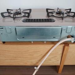 高性能☆  リンナイ 【都市ガス用】ガステーブル(右強火力) 限定オリジナル  RKGC654E7R  パールピンクベージュ