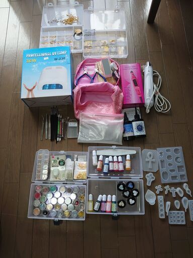 【ハンドメイドに】レジン・手作りアクセサリーパーツ各種一式