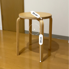 IKEA 木製　丸椅子　屋内のみ使用です