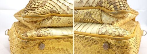 アンク・ジェト 黄金ヘビ / パイソンレザー イエロー 2WAY