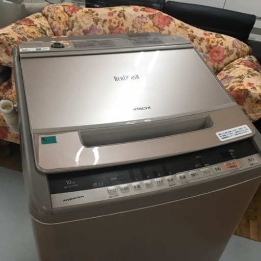S703 訳アリ品 日立 洗濯機 2018年 10.0kg エアジェット乾燥 ナイアガラ ビート洗浄 ビートウォッシュ BW-KSV100C⭐動作確認済⭐クリーニング済
