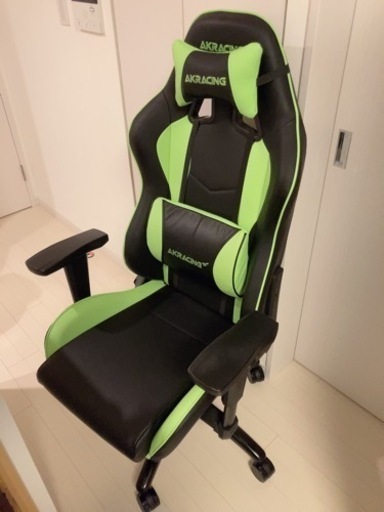 【ほぼ新品】AKRacing エーケーレーシング ゲーミングチェア 椅子 グリーン 緑