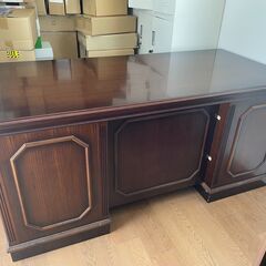 カリモク製 ウォールナット机 ホワイトハウス大統領執務室机風 引出し8