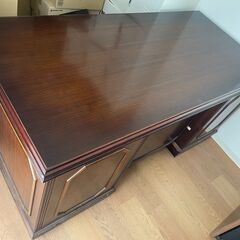 カリモク製 ウォールナット机 ホワイトハウス大統領執務室机風 引出し8